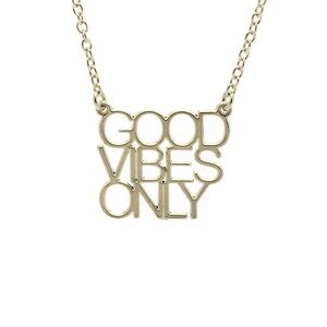 Gold 'Good Vibes Only' Necklace